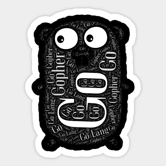 Go Golang Gopher Programming Sticker by vladocar